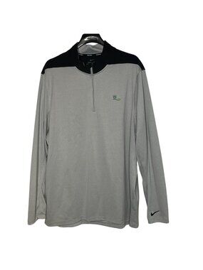 Nike Golf Dri-Fit Athletic Quarter Zip Pullover Gray Sz XXL Company Logo
